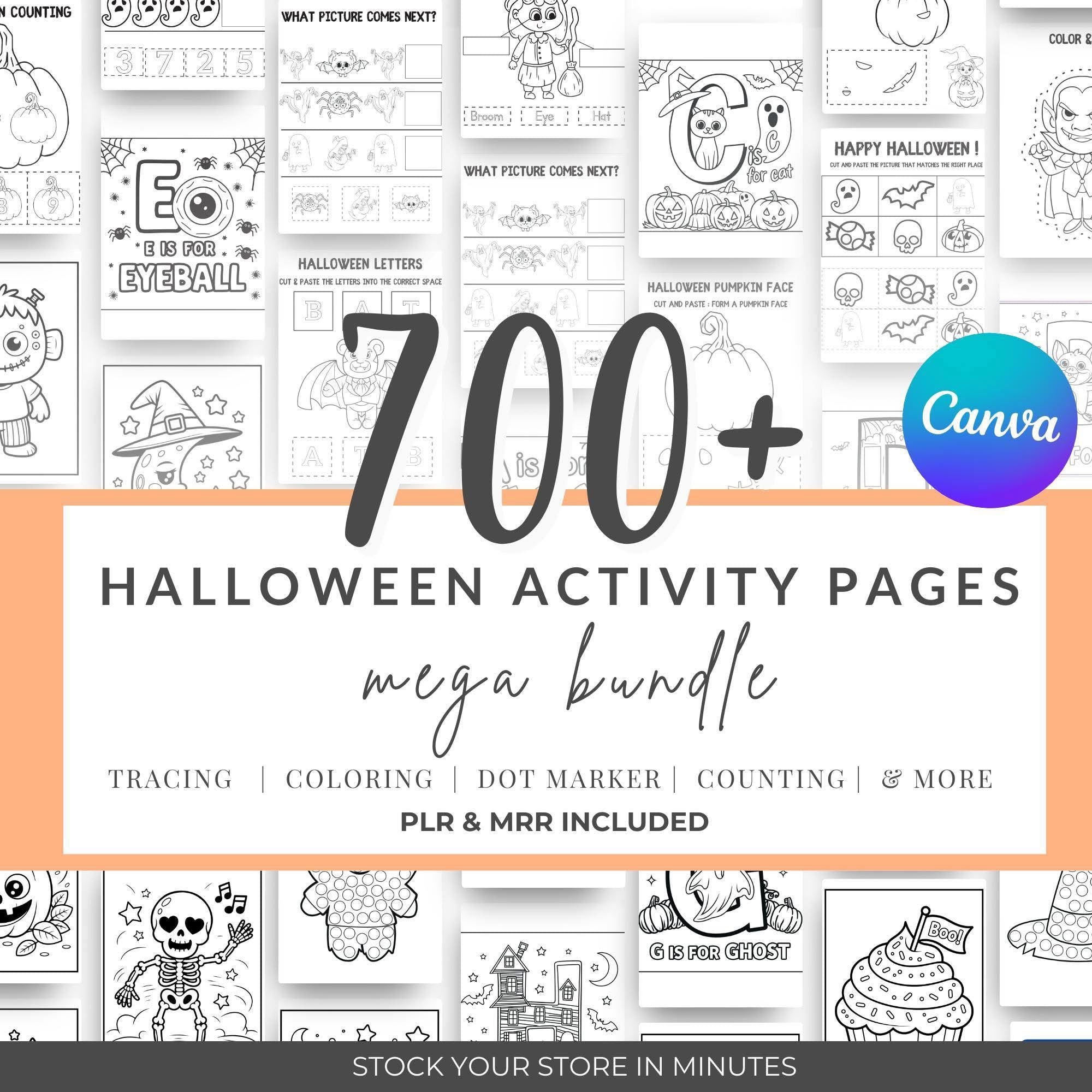 700 Halloween Activity worksheets